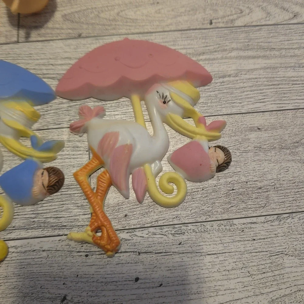 Vintage Cake Cupcake Topper Plastic Baby Clown‎